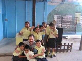 David with Some Deaf Kids at Happy Hands Deaf School